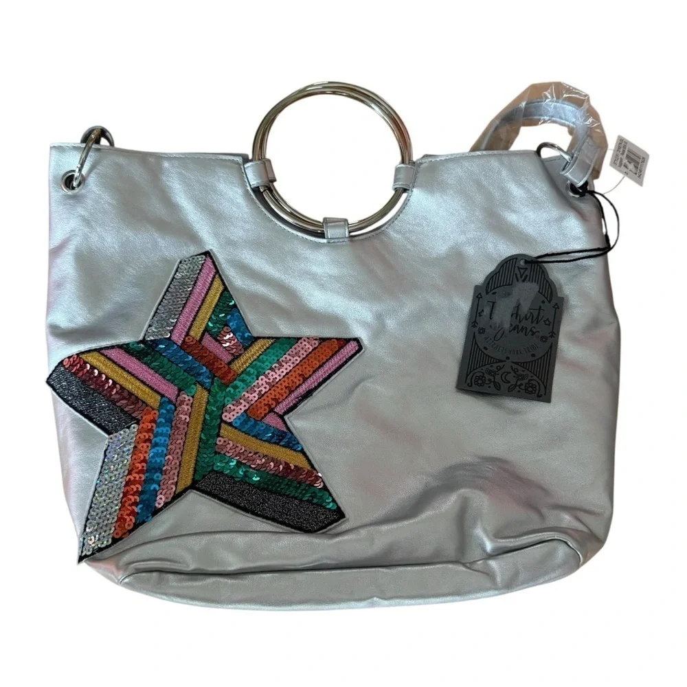 T-Shirt & Jeans Women's Ring Tote with Sequin Star Cross Body Handbag
